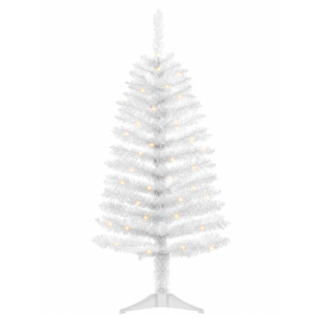 4ft Green Christmas Tree with Light，Small Artificial Xmas Tree