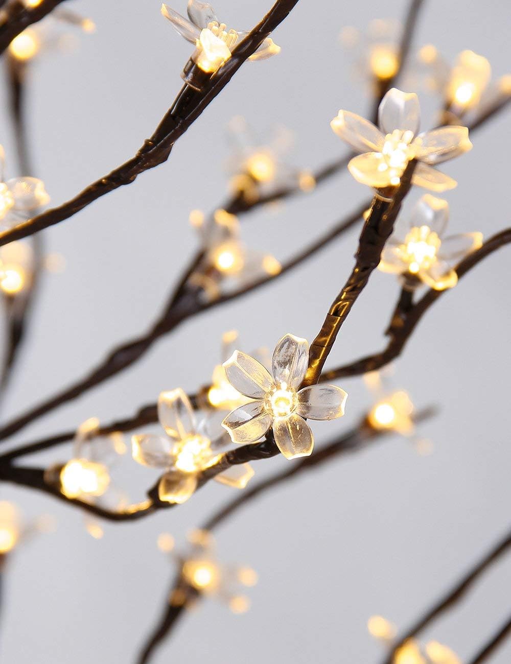 Lightshare 6.5FT 208 LED Cherry Blossom Tree, Lighted Artificial Tree for Decoration Inside and Outside, Home Patio Wedding Festival Christmas Decor