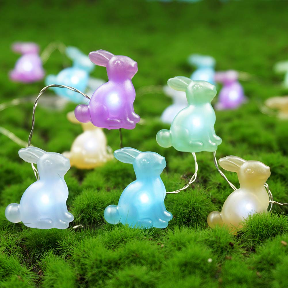 BOHON Natural Fluorite String Lights Battery Operated with Remote Timer