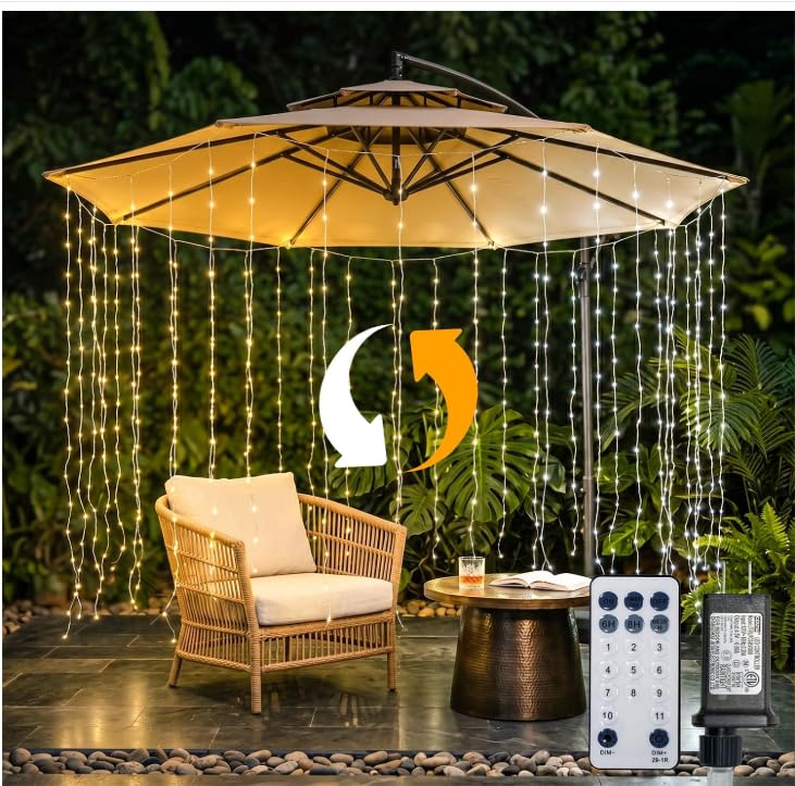 suddus 200 LED Curtain Lights Fairy Lights with Remote Bedroom 6.5x6.5ft