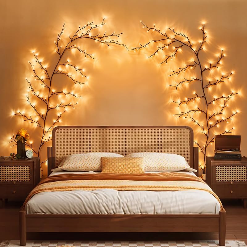 Bexdir Enchanted Willow Vine Lights 9.3ft 160LED, Lighted Branches for Wall