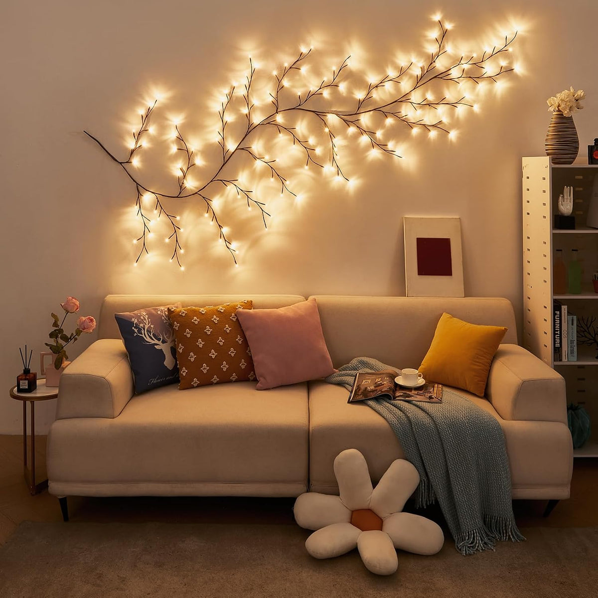 Bexdir Enchanted Willow Vine Lights 9.3ft 160LED, Lighted Branches for Wall