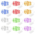 Brightown 12 Pack 7ft Battery Operated LED Fairy Lights for Xmas Decoration