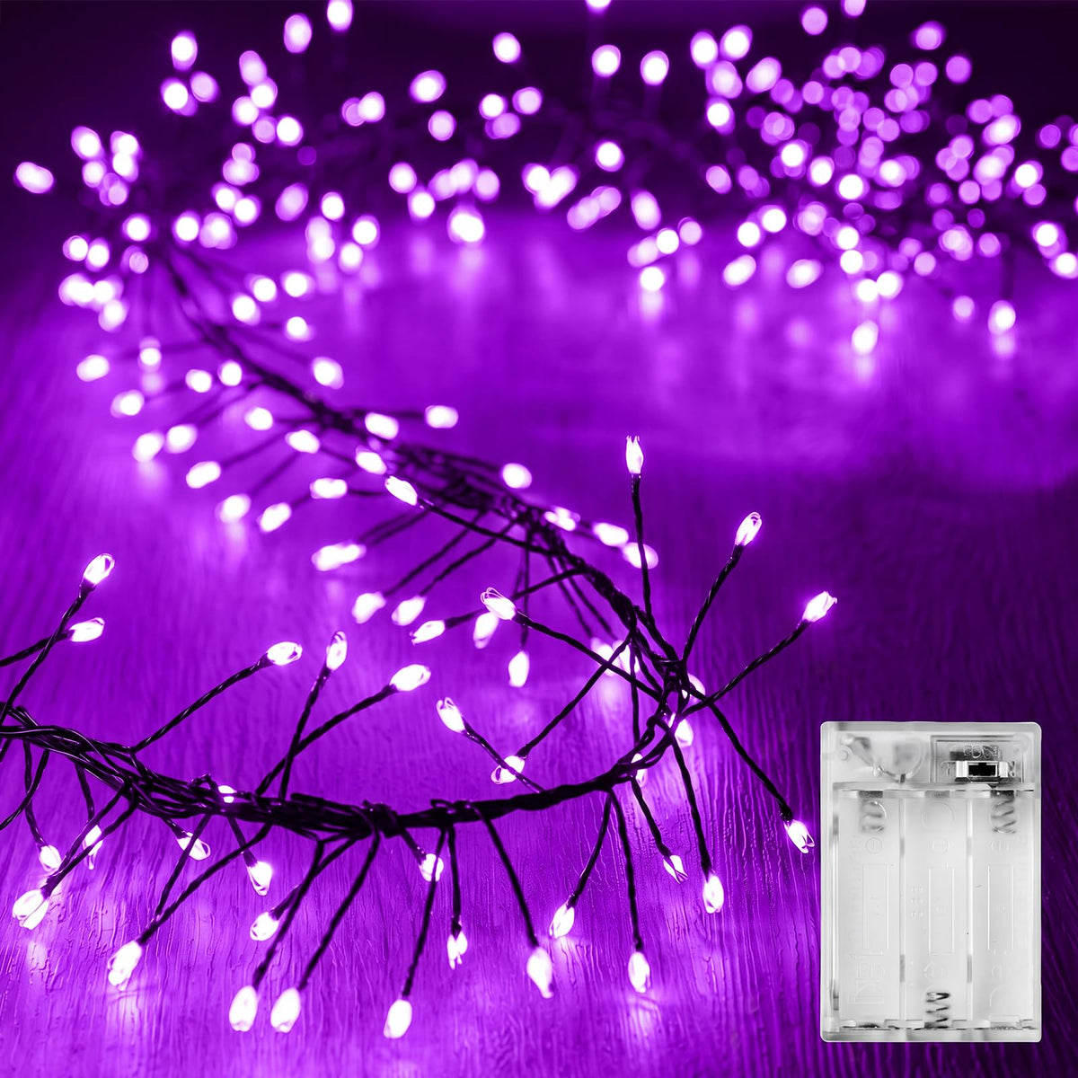 Brightown Fairy Lights Battery Operated, 10Ft 120 LED Firecracker String Lights, Waterproof Silver Wire Starry Firefly Light for DIY Wreath Wedding Indoor Outdoor Christmas Garden Decorations