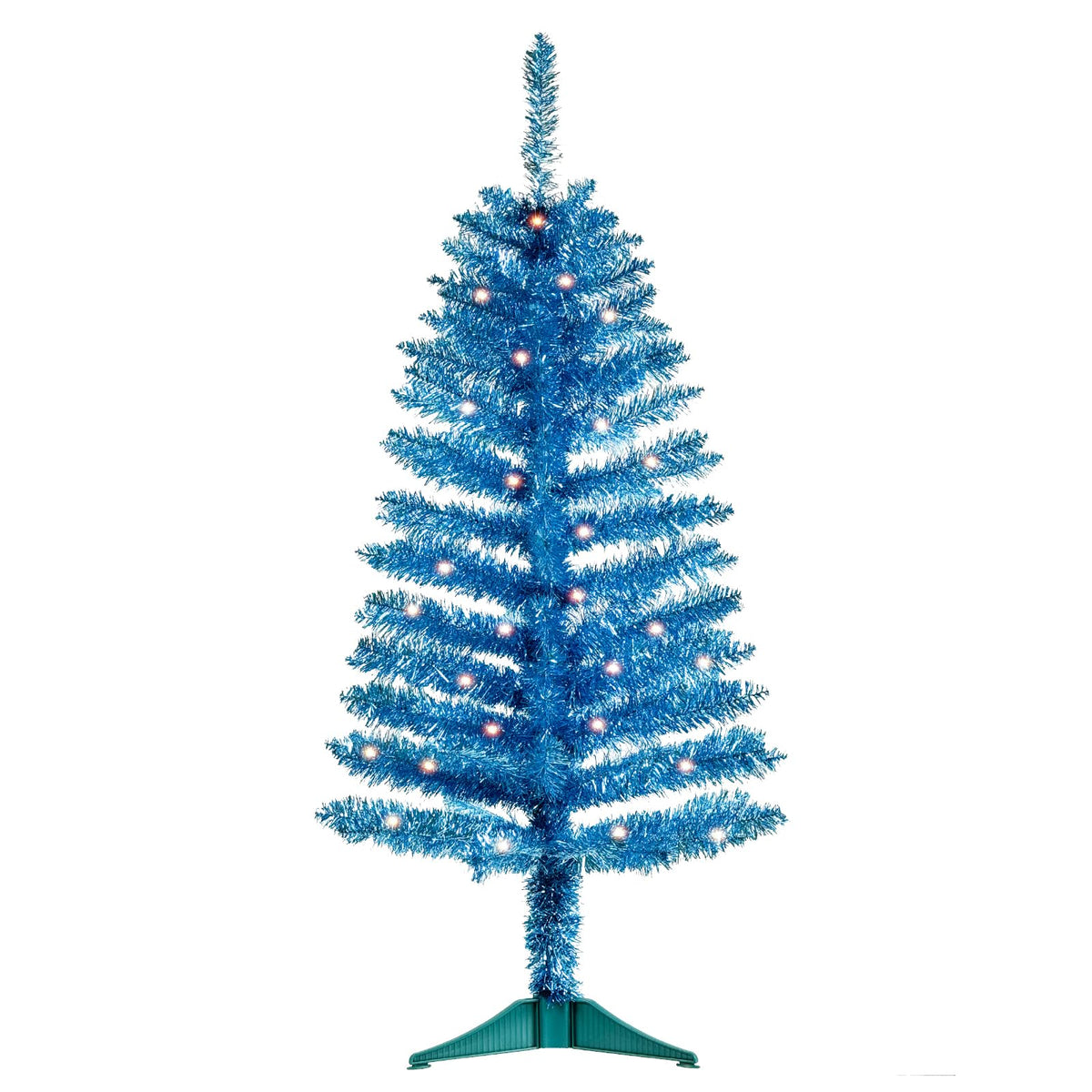 4ft Green Christmas Tree with Light，Small Artificial Xmas Tree