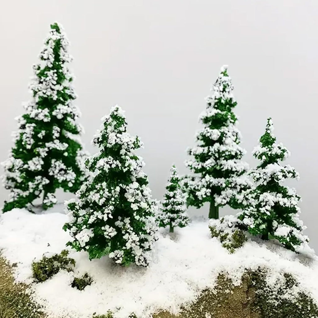 Warmtree 22 Pcs Mini Christmas Trees, Snow Pine Trees for Christmas Village