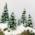 Warmtree 22 Pcs Mini Christmas Trees, Snow Pine Trees for Christmas Village