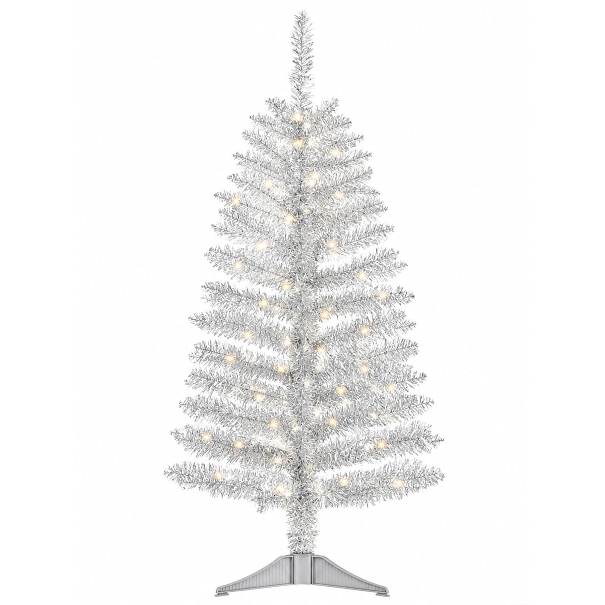4ft Green Christmas Tree with Light，Small Artificial Xmas Tree