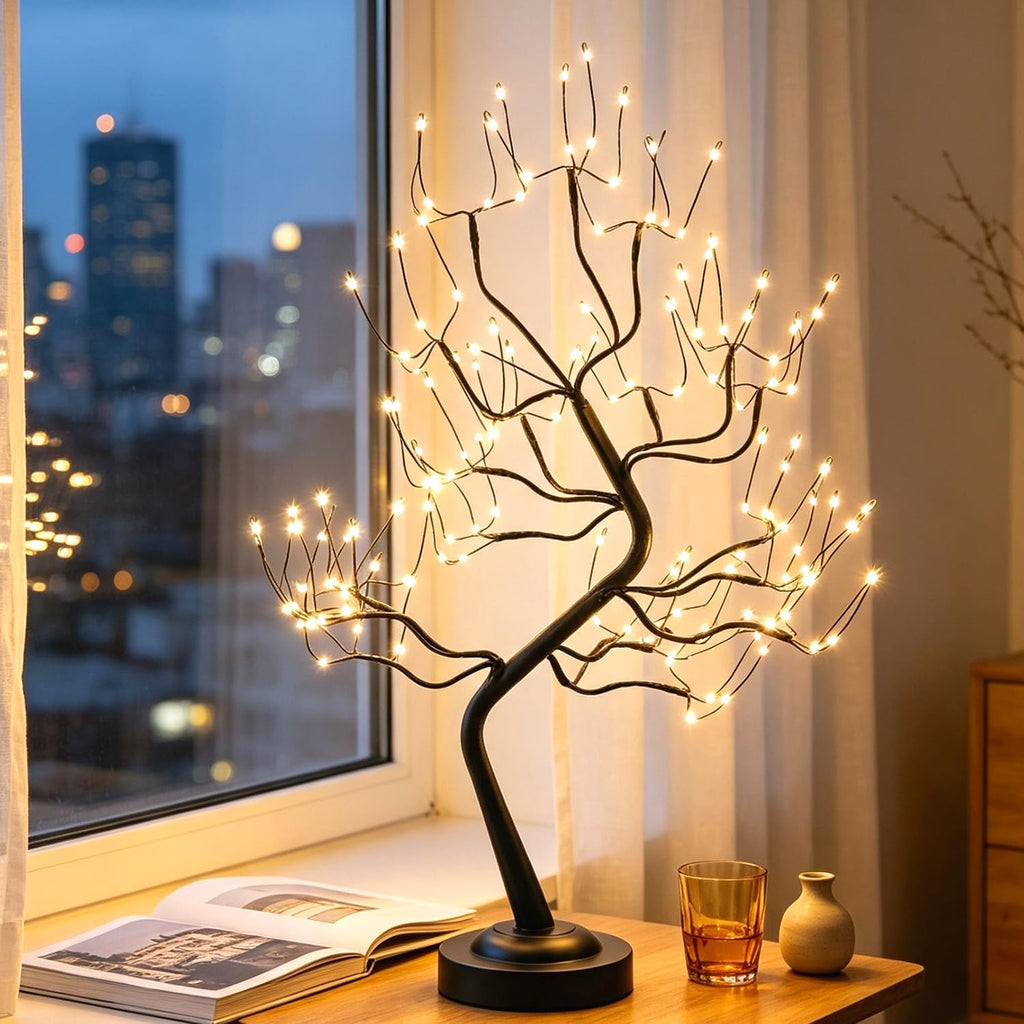 FUCHSUN 108 LED Tabletop Tree Lights, Lighted Artificial Twinkle Tree Lamp