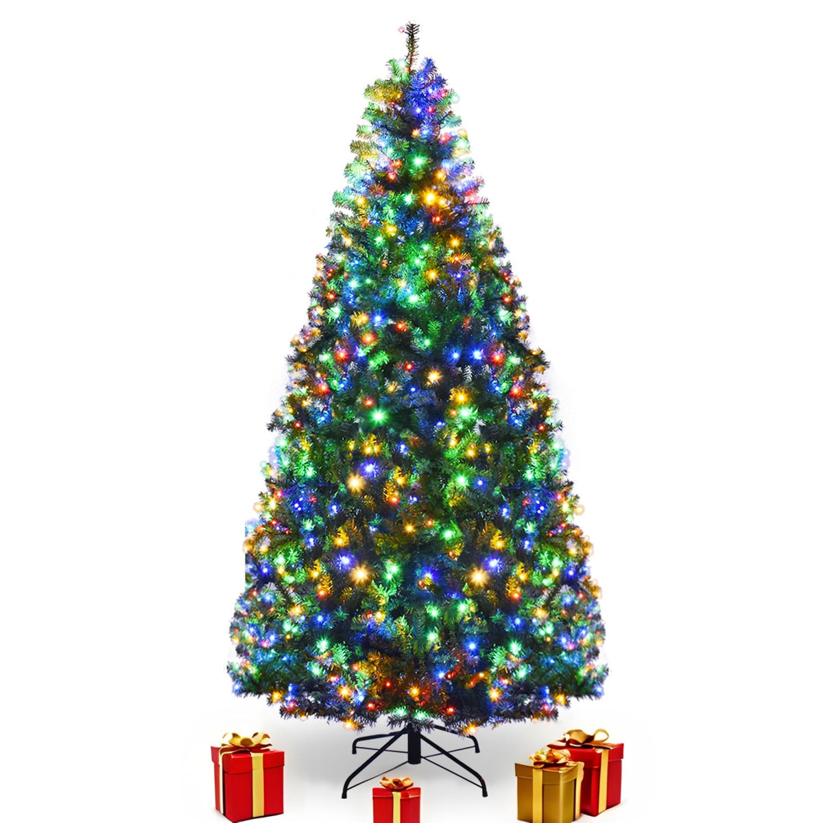 COSTWAY 4 FT Pre-lit Christmas Tree, Artificial Holiday Xmas Tree