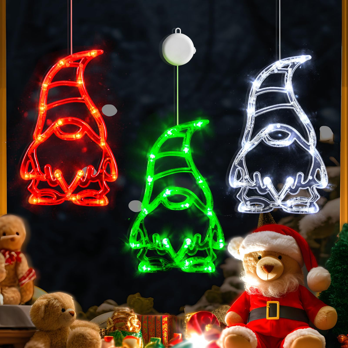 LOLStar Halloween Decorations, 2026 Upgrade Halloween Window Lights, 3 Pack