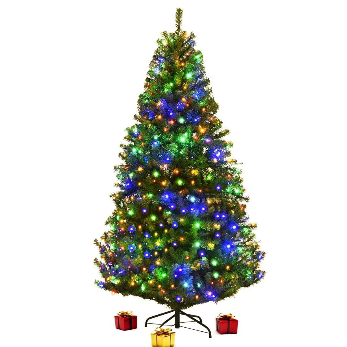 COSTWAY 4 FT Pre-lit Christmas Tree, Artificial Holiday Xmas Tree