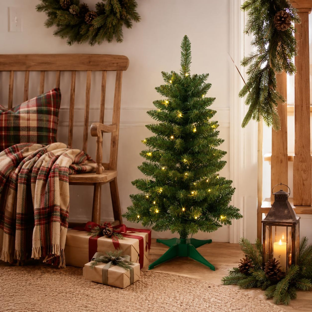 3FT Artificial Small Christmas Tree Mini Tabletop Decor Green