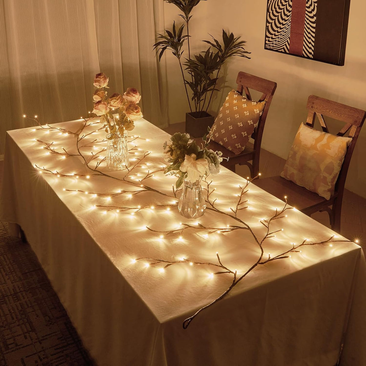 Bexdir Enchanted Willow Vine Lights 9.3ft 160LED, Lighted Branches for Wall