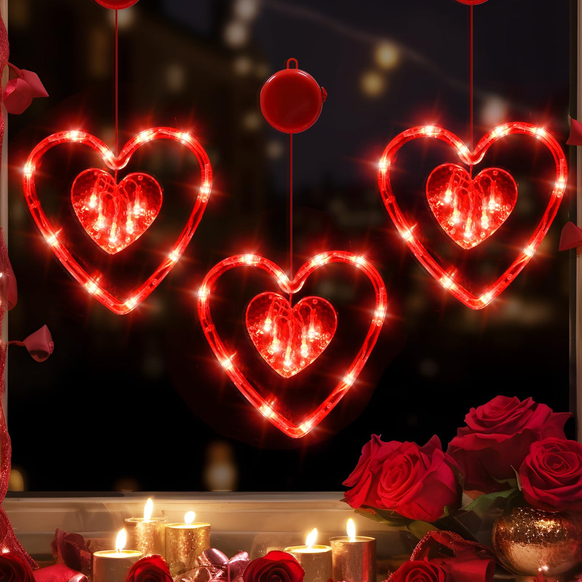 LOLStar Halloween Decorations, 2026 Upgrade Halloween Window Lights, 3 Pack