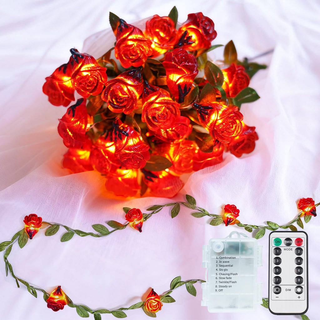 suddus 12.8ft 40 LED Halloween Pumpkin Lights Battery Operated Timer