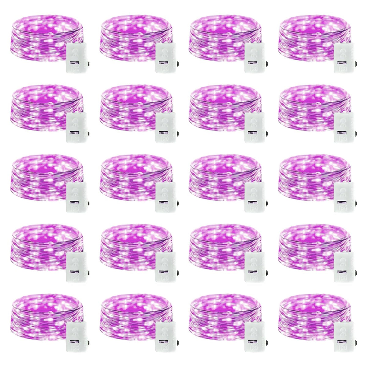 20 Pack LED Fairy Lights Battery Operated,3 Features Blinking Slowly Blinking & just on 7FT 20 LED Waterproof Mini Twinkle String Lights for Wedding Mason Jars Party Christmas Decorations(Warm White)