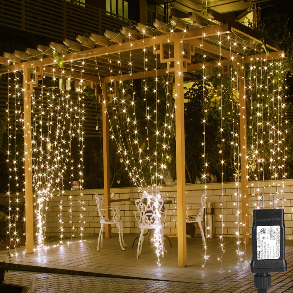 Lepro Lighting Ever 306 LED Curtain Lights Cool White, Hanging Fairy Lights