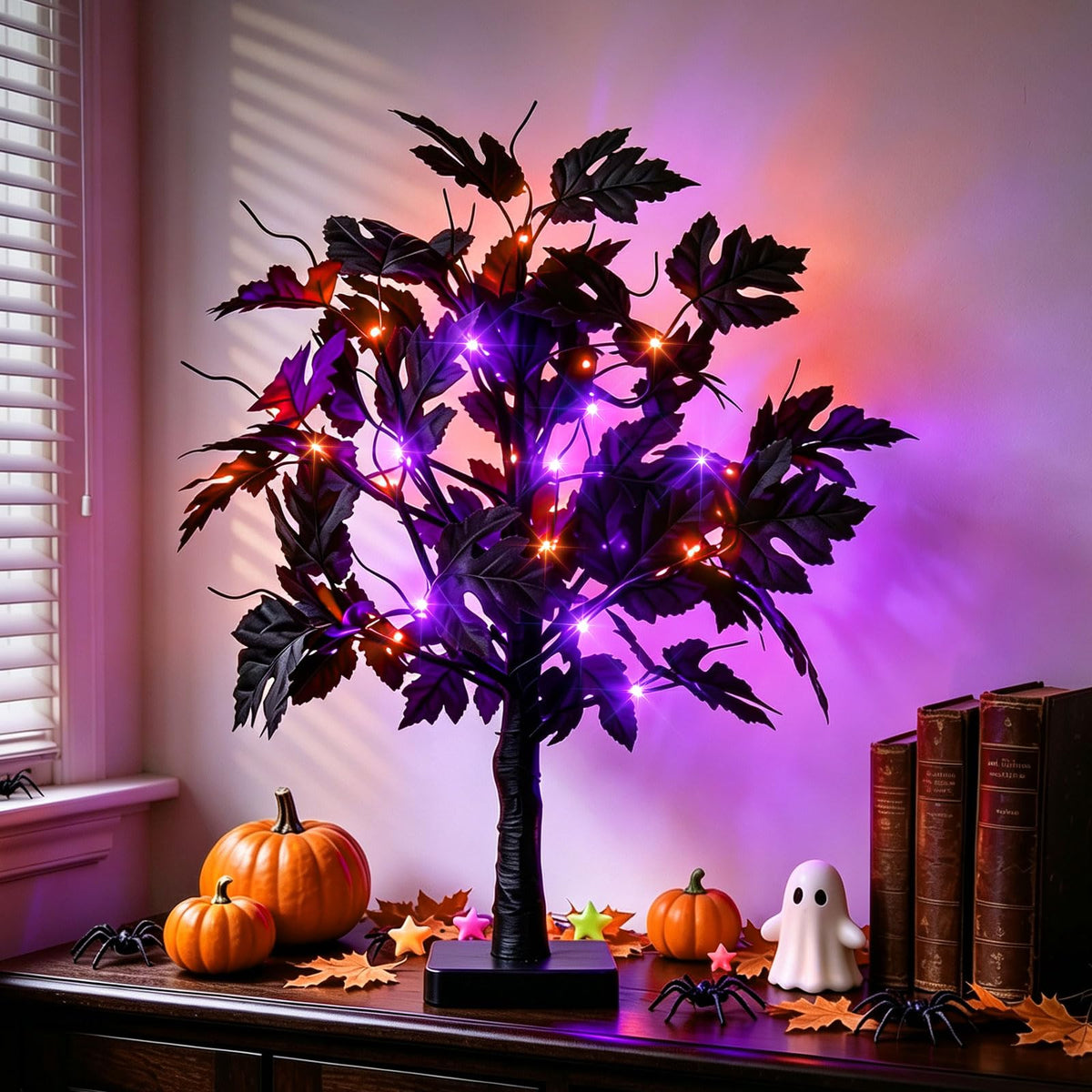 PEIDUO Christmas Decorations, 2FT Birch Tree with LED Lights, Warm White Light up Tree Lamp, Artificial Trees for Home Table Inside, Battery Powered, Timer (2PK)