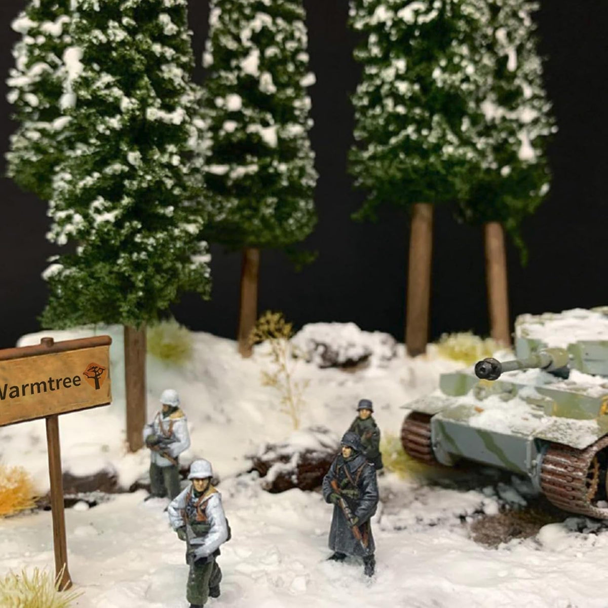 Warmtree 22 Pcs Mini Christmas Trees, Snow Pine Trees for Christmas Village