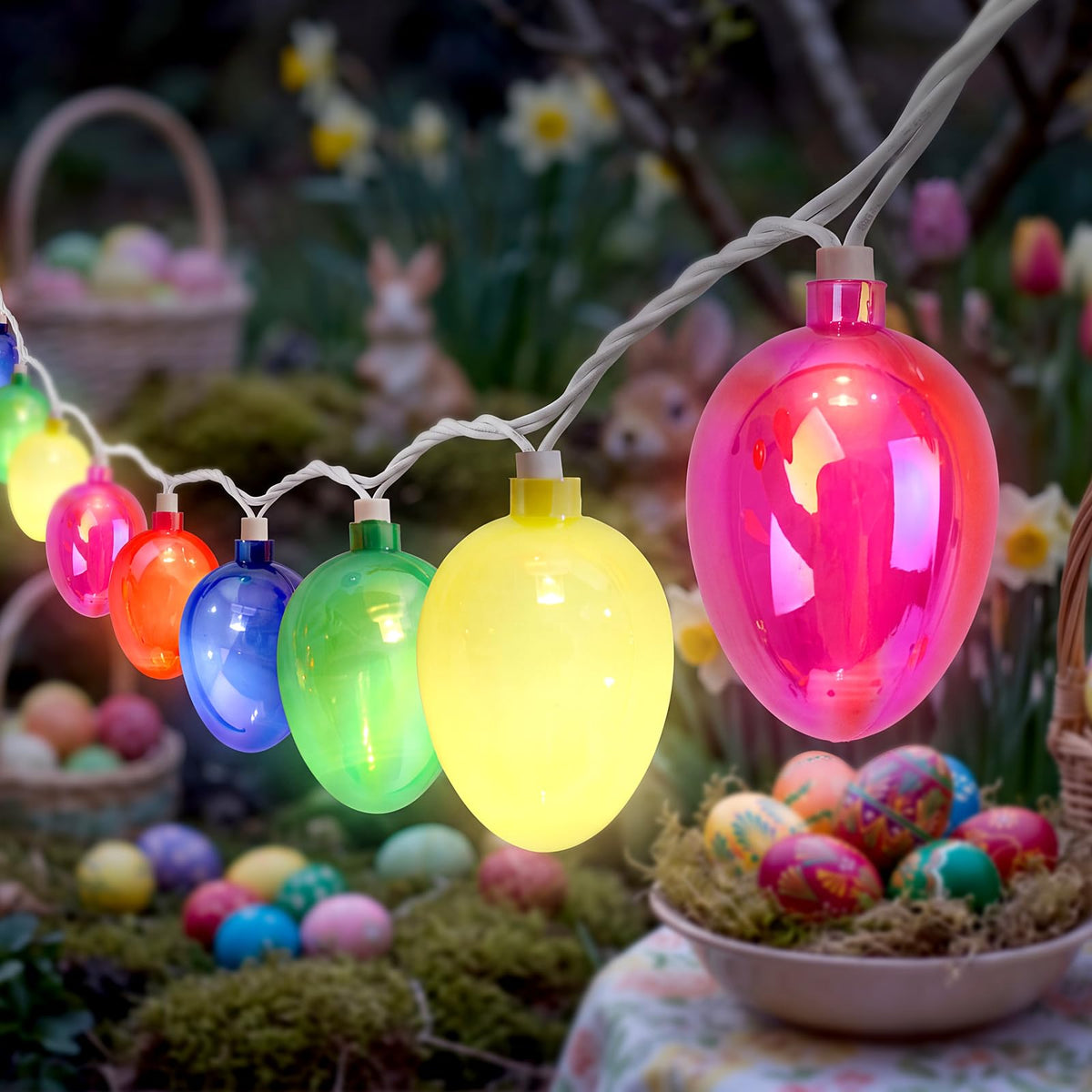 Christmas Chili Pepper Lights, 35 Plug-In Red/Green Pepper Hanging Lights