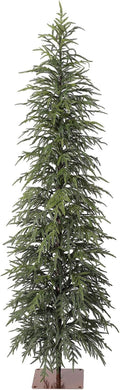 VeriNaTural 6FT Unlit Skinny Artificial Christmas Tree with PE Branches
