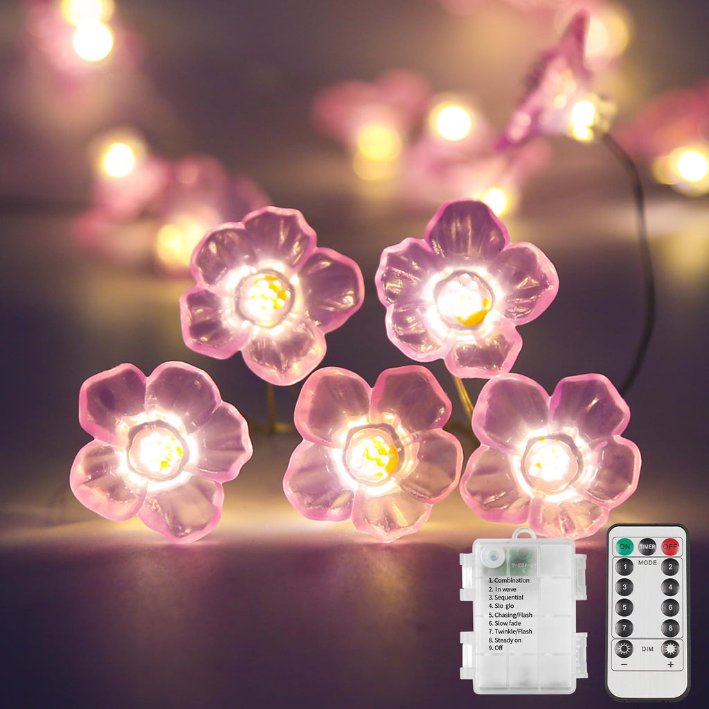 suddus 12.8ft 40 LED Halloween Pumpkin Lights Battery Operated Timer