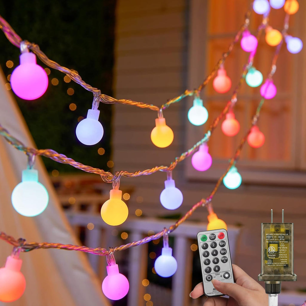 Minetom Globe String Lights, 33 Feet 100 Led Fairy Lights Plug in
