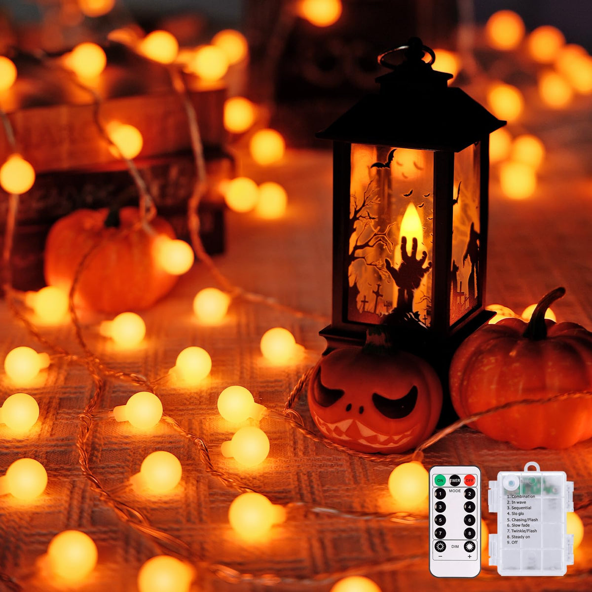 JMEXSUSS 100 LED Globe String Lights Indoor Bedroom, 33ft Fairy Lights