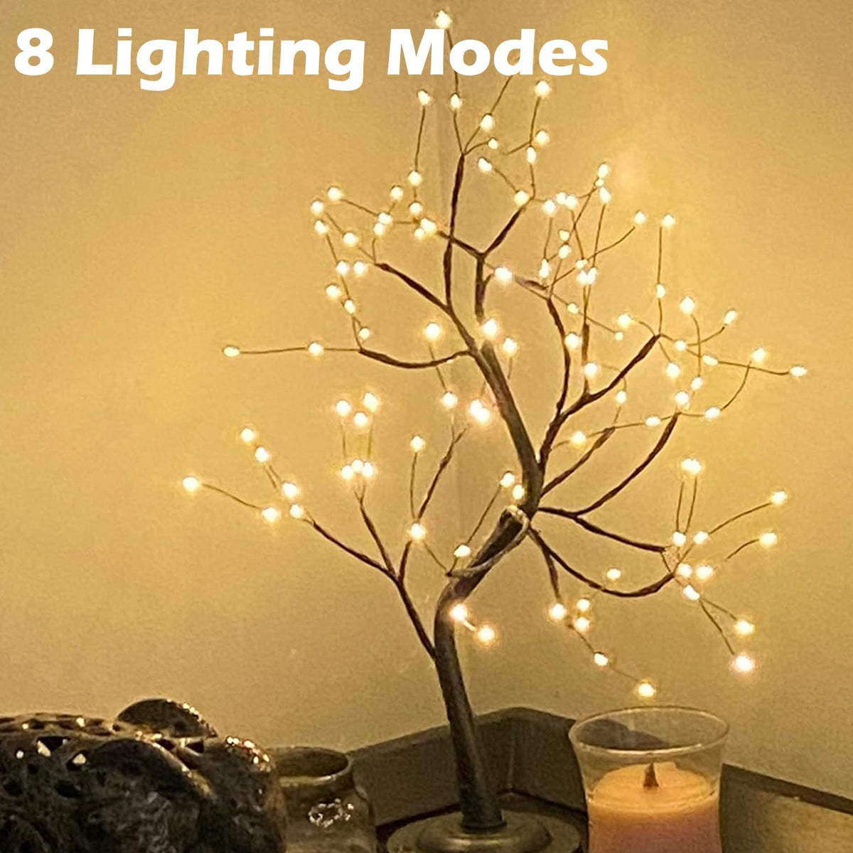 FUCHSUN 108 LED Tabletop Tree Lights, Lighted Artificial Twinkle Tree Lamp
