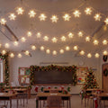 Tuanse 40ft 80 Christmas Snowflake LED Hanging String Lights for Classroom