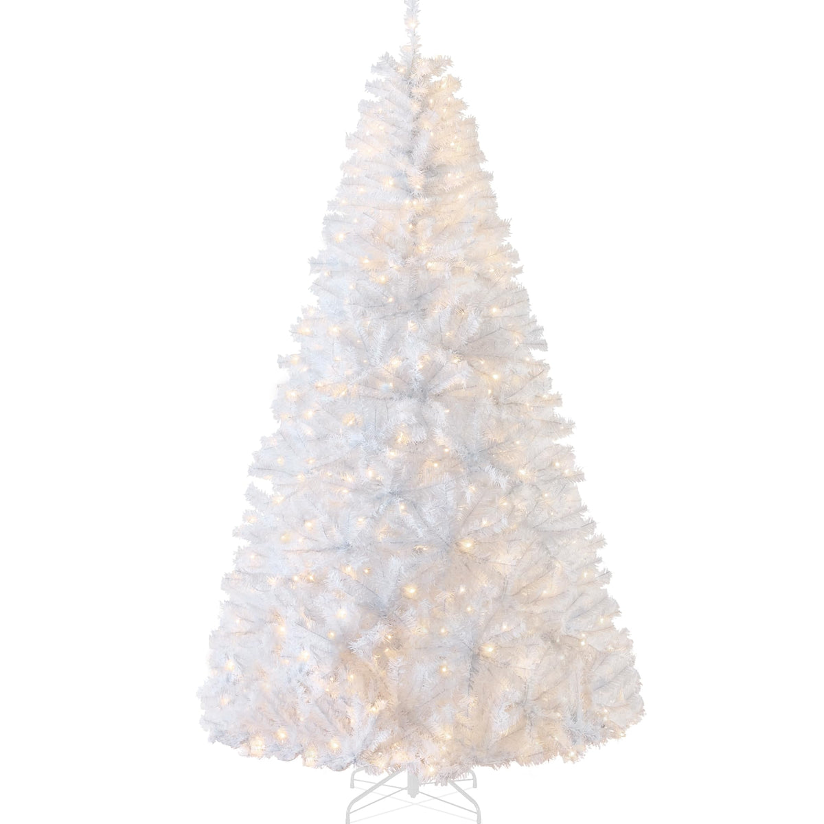 Best Choice Products 6Ft Pre-Lit Christmas Tree w/Twinkling LEDs, Premium Green Artificial Pine Lighted Holiday Decoration w/ 250 Lights, 1000 Branch Tips, Metal Base - Multi-Color Lights