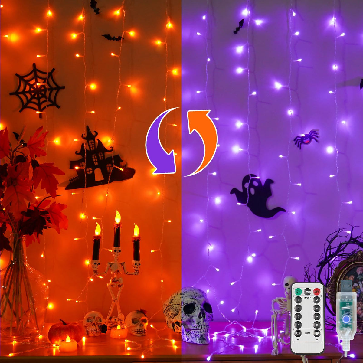 suddus 200 LED Curtain Lights Fairy Lights with Remote Bedroom 6.5x6.5ft