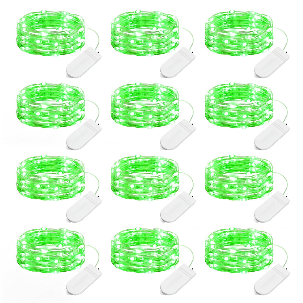 Brightown 12 Pack 7ft Battery Operated LED Fairy Lights for Xmas Decoration