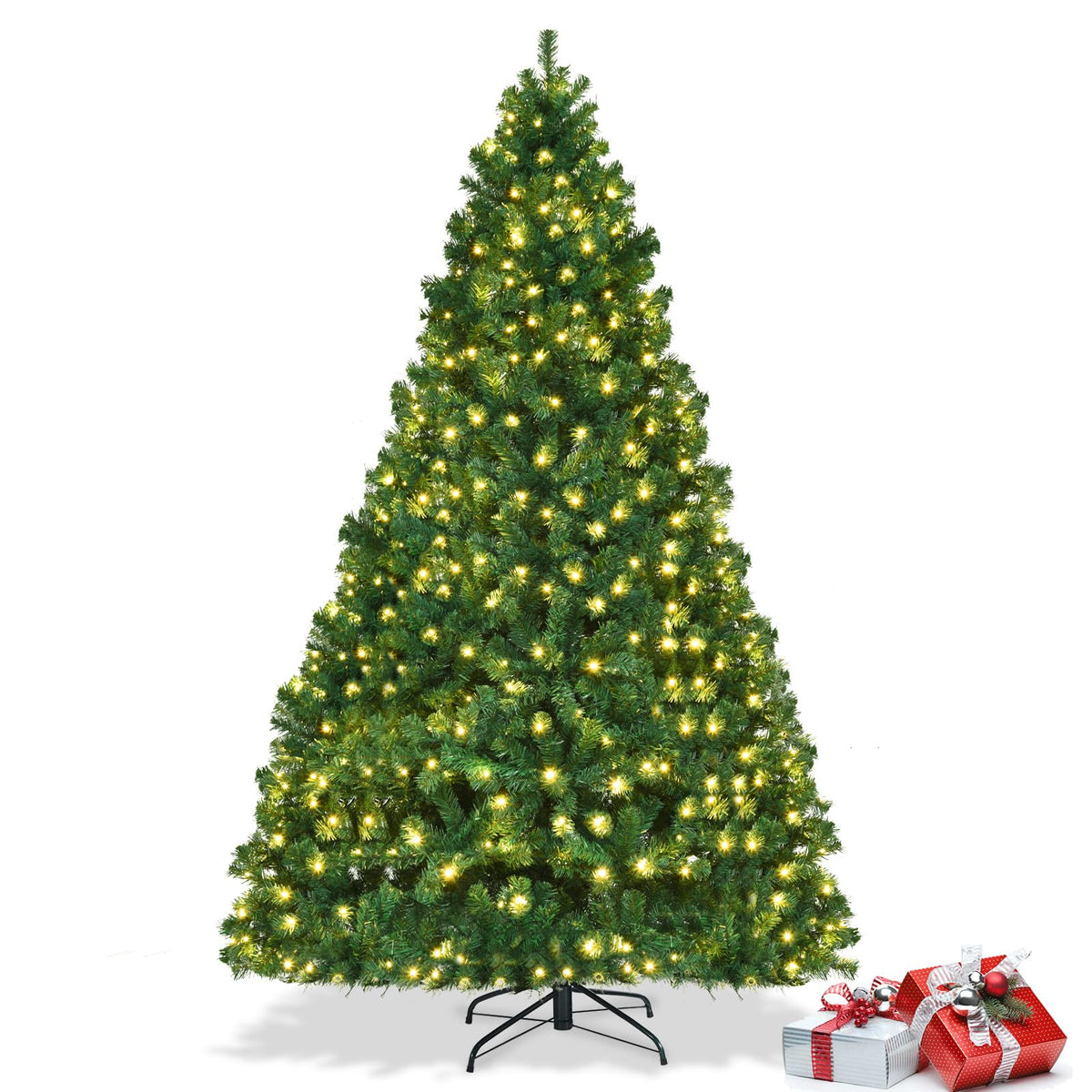 COSTWAY 4 FT Pre-lit Christmas Tree, Artificial Holiday Xmas Tree