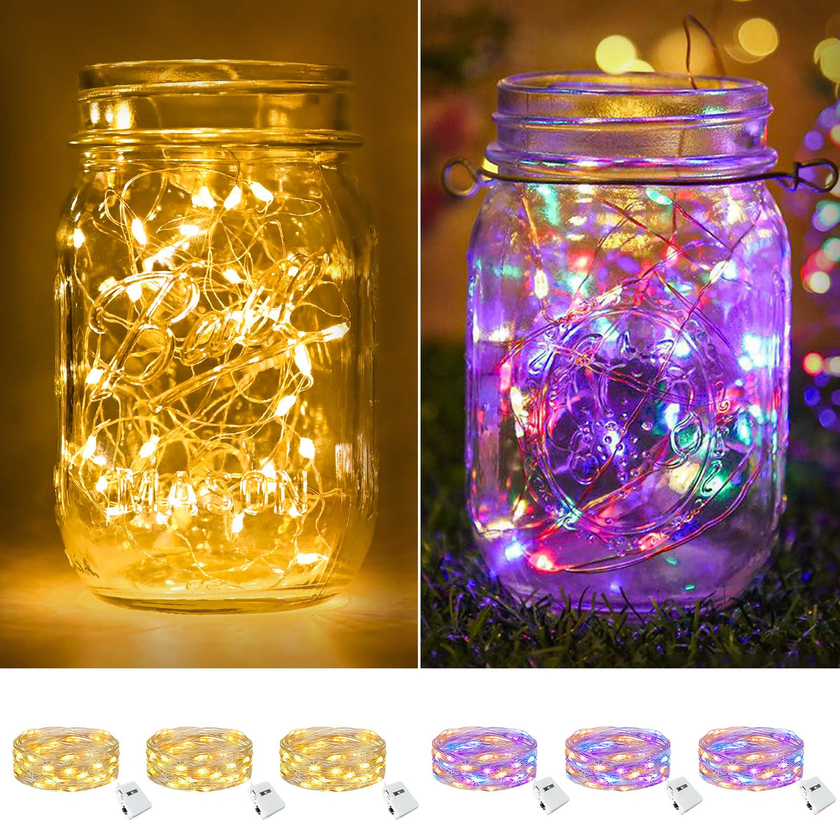 btfarm 30 Pack Fairy Lights Battery Operated Twinkle Lights with 3 Modes