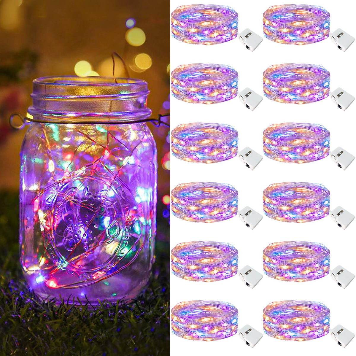 btfarm 30 Pack Fairy Lights Battery Operated Twinkle Lights with 3 Modes