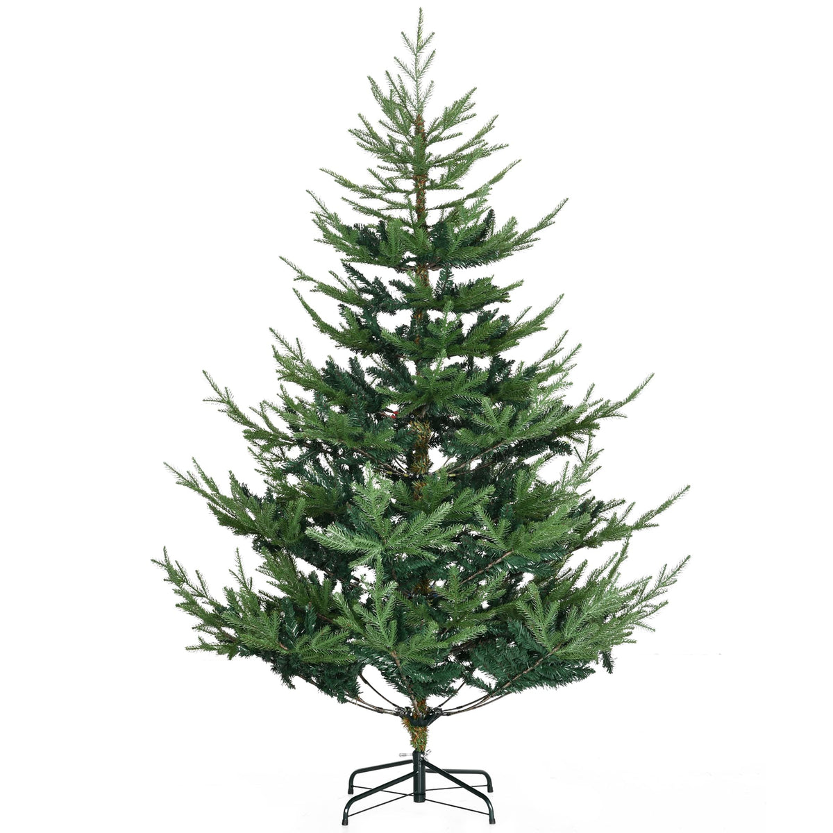 HOMCOM 7.5 Foot Artificial Christmas Tree, Nordic Pine, Green