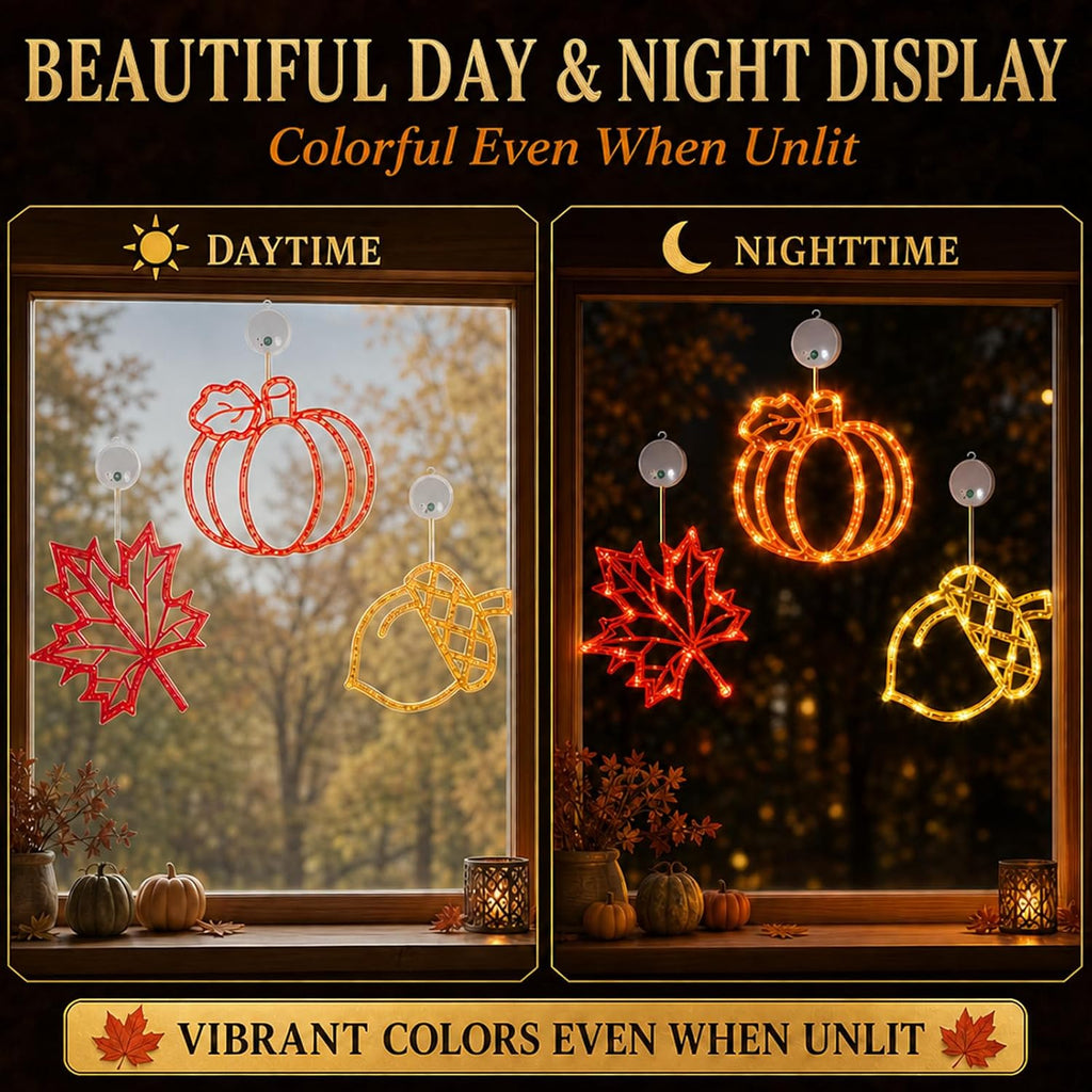LOLStar Fall Decor Fall Lights 2026, Thanksgiving Decorations LED Lights