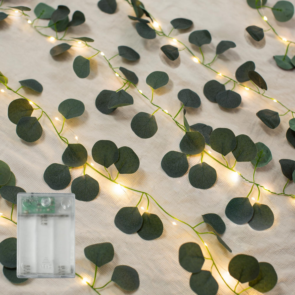 Maple Leaf String Lights, 2 Pack Battery Operated Fall Garland