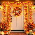 Runleo 2 Pack Fall Decorations for Home Maple Leaf Lights Total 20ft 40 LED
