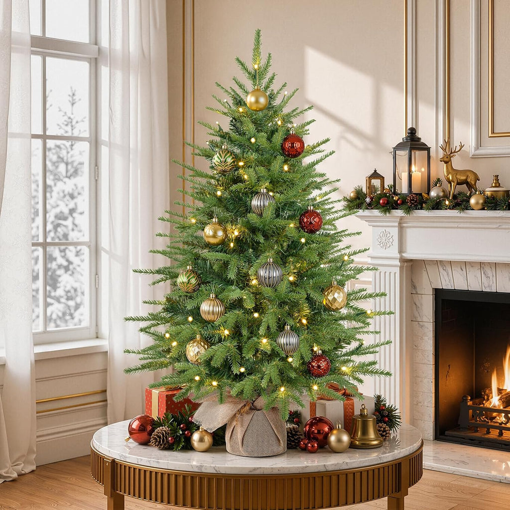 Alupssuc 3ft Prelit Artificial Mini Christmas Tree for Tabletop Decorations