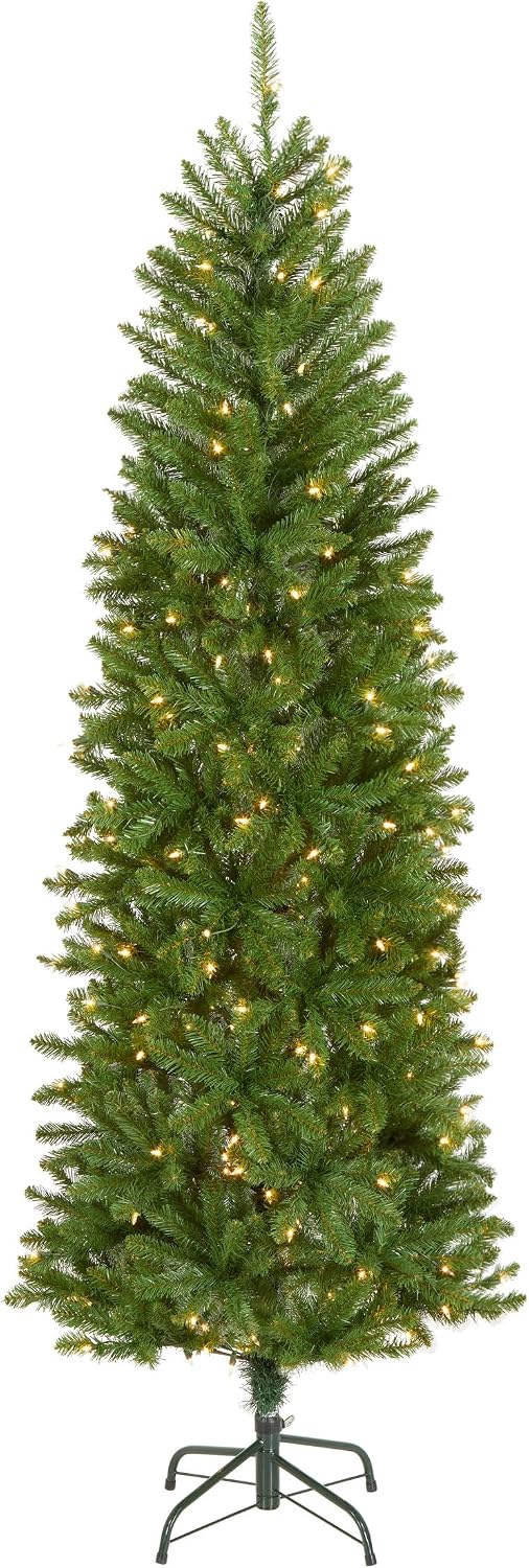 National Tree Company 6.5ft Pre-Lit Kingswood Fir Slim Christmas Tree