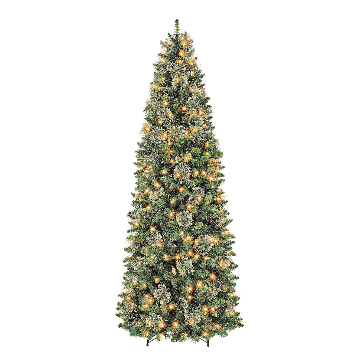 Hykolity 7.5 ft Slim Prelit Christmas Tree with Pine Needle