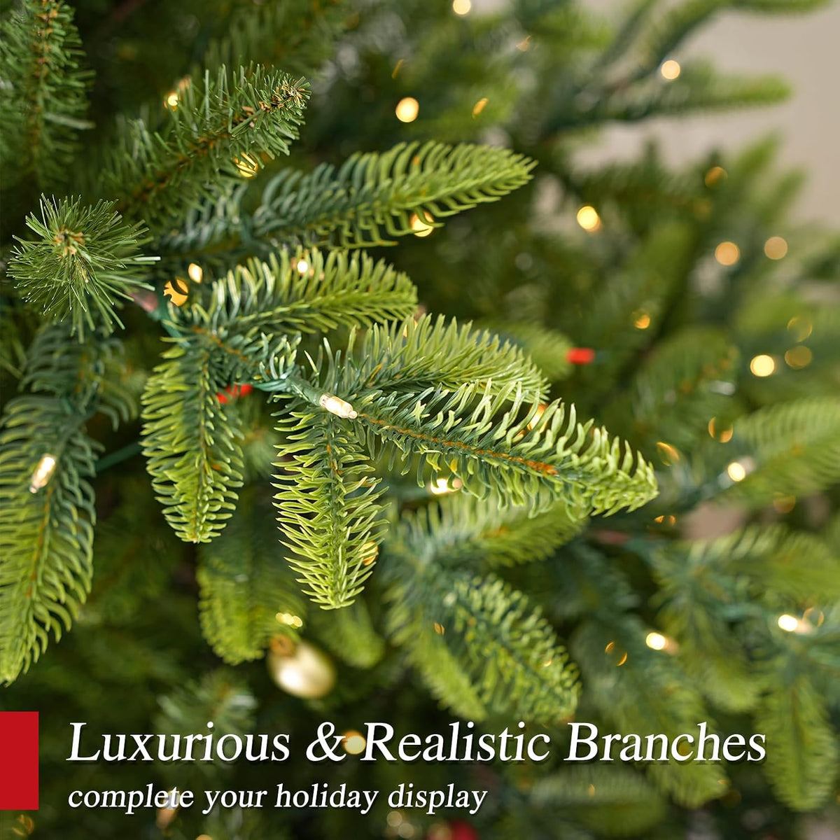 Hykolity 7.5 ft Prelit Christmas Tree with Realistic PE Foliage