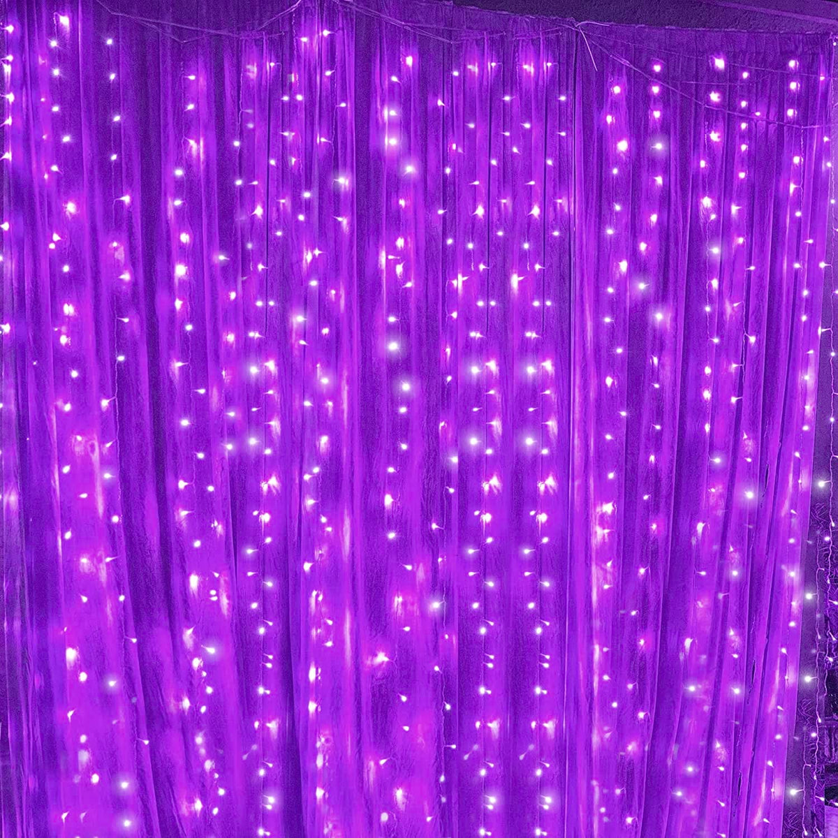 Twinkle Star 300 LED Curtain String Lights, Warm White