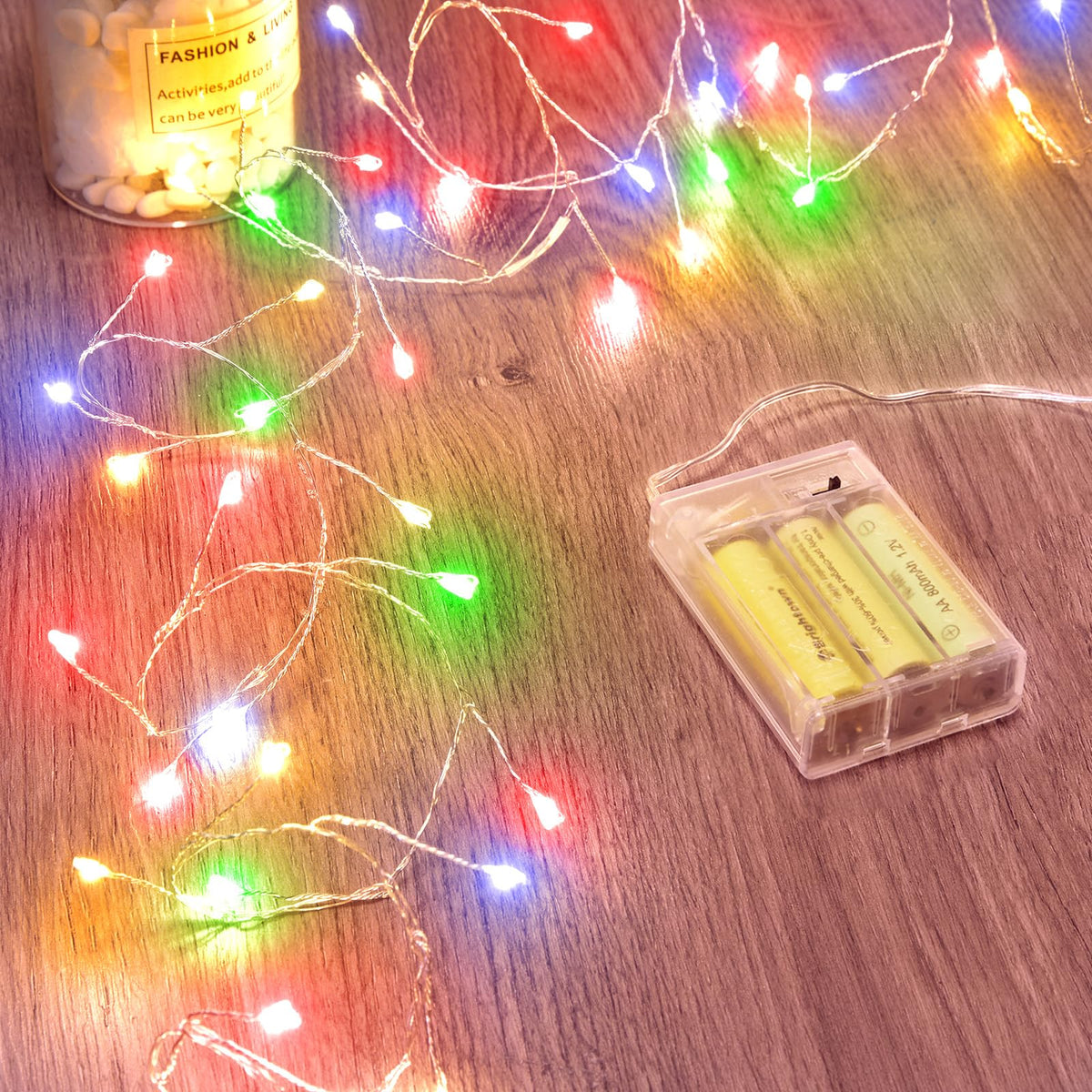 Minetom Fairy Lights Battery Operated, Twinkle String Lights 5ft 60LED