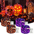 2 Pack Orange Fairy Lights, 16FT 50LED Halloween String Lights