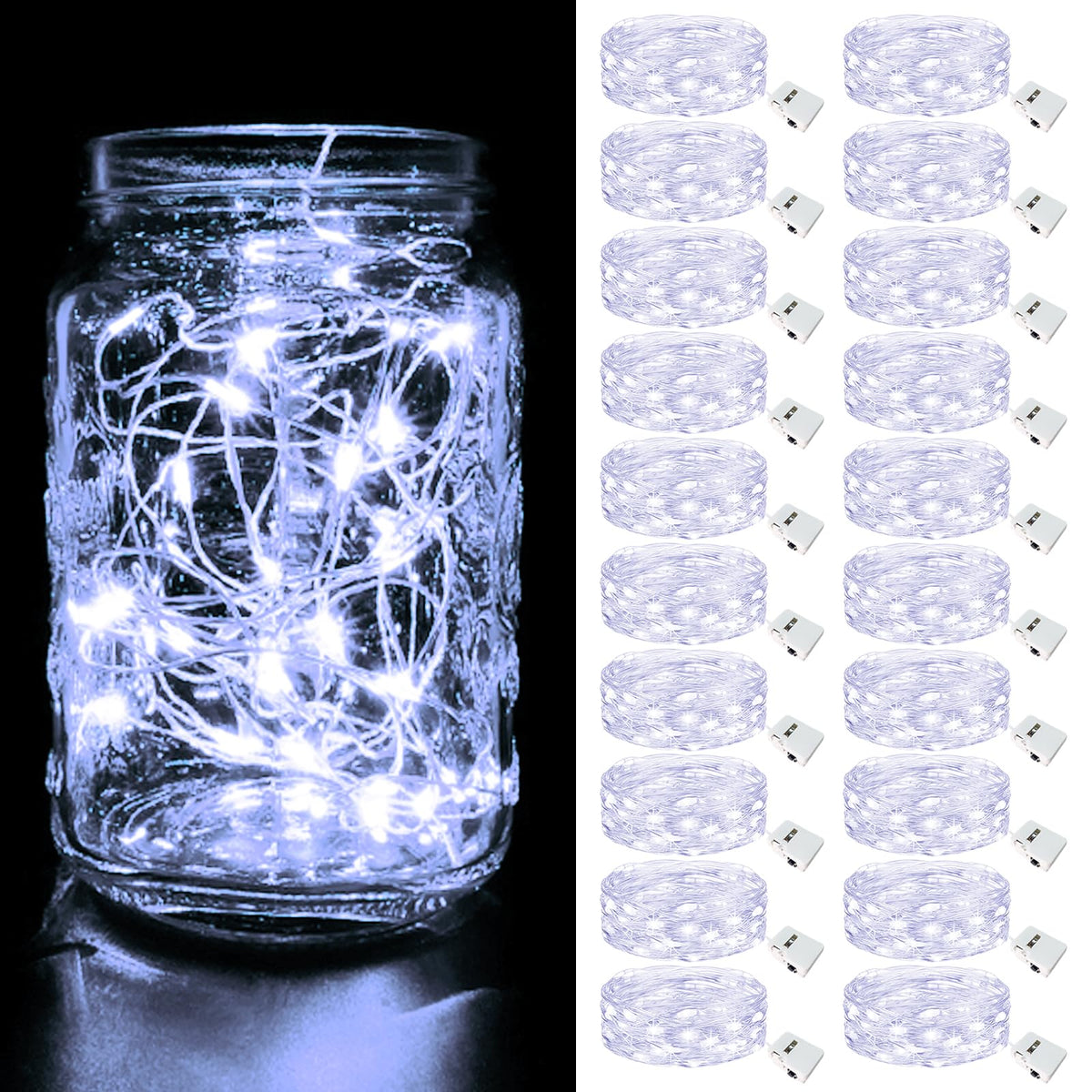 btfarm 30 Pack Fairy Lights Battery Operated Twinkle Lights with 3 Modes