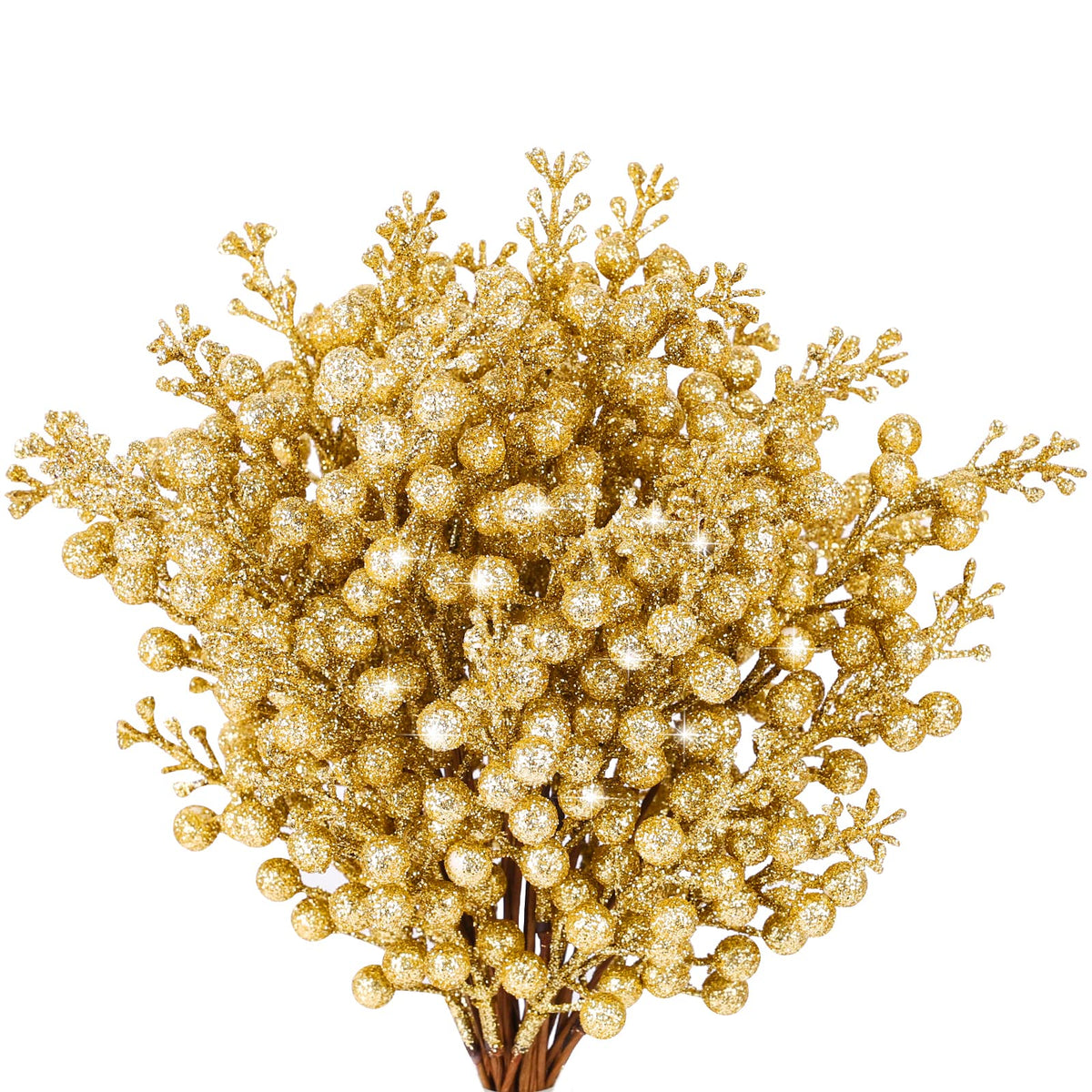 36Pcs Christmas Glitter Berry Stems, 9.5'' Artificial Christmas Tree Picks